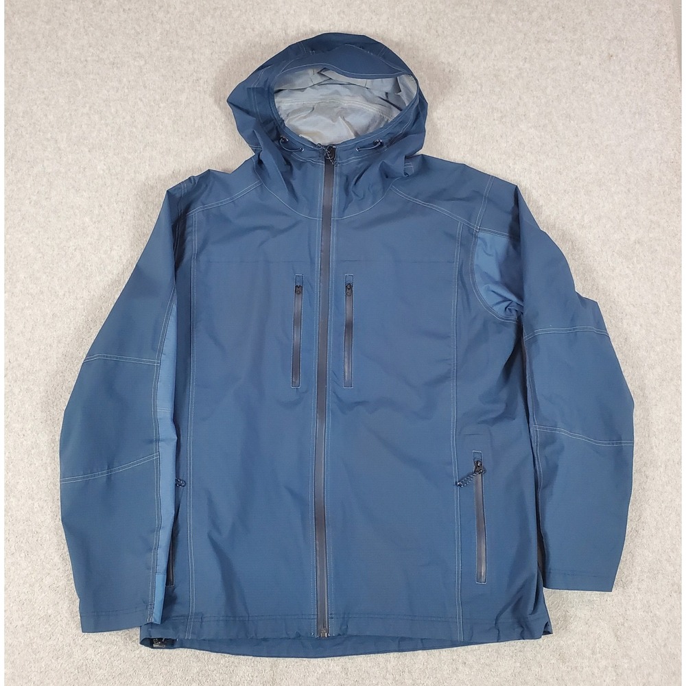 Kuhl Projekt Jetstream Mens Blue Hooded Softshell Technical Outdoor Jacket Large
